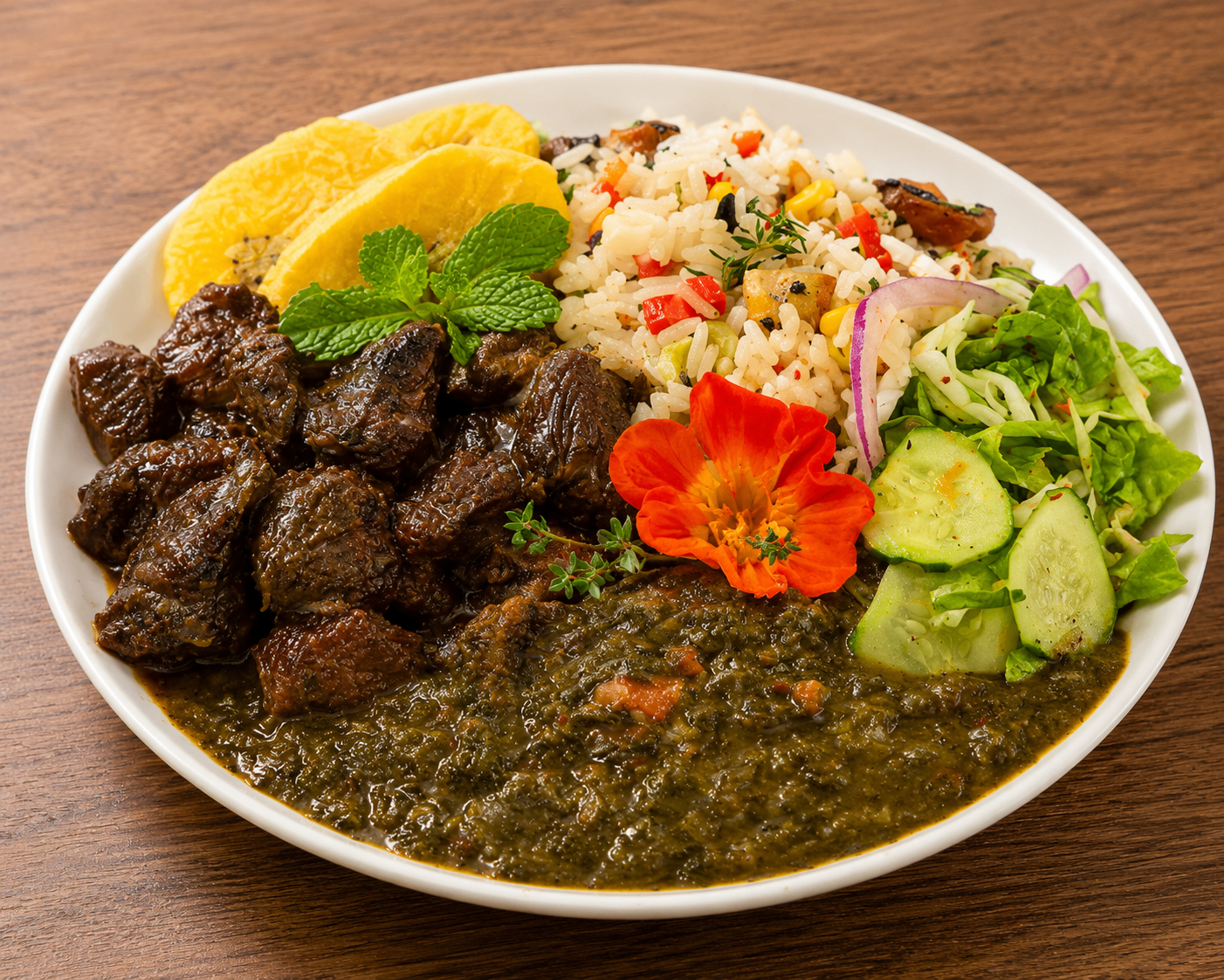 Oxtail Plate with Jamaican Rice & Peas