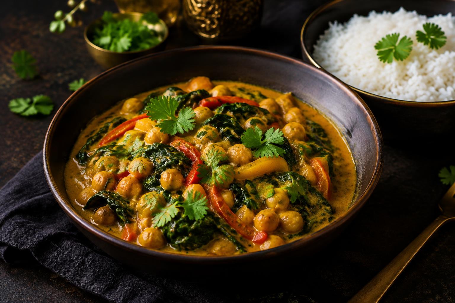 Caribbean Coconut Chickpea Curry (Vegan)