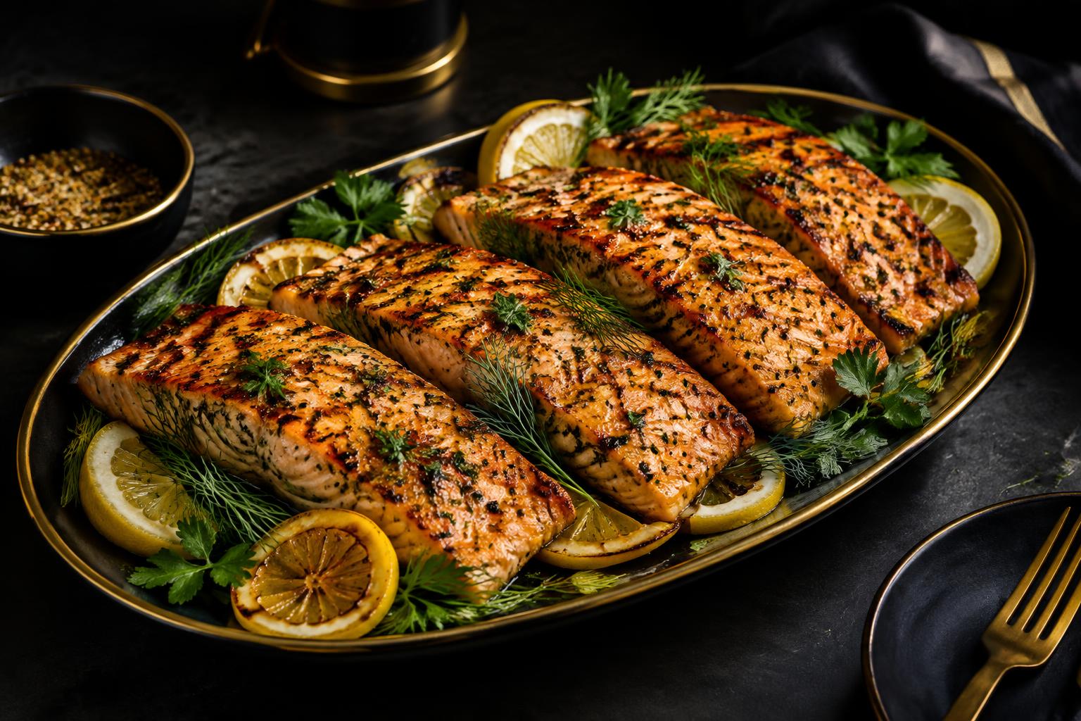 Grilled Lemon Herb Salmon (Gluten-Free)