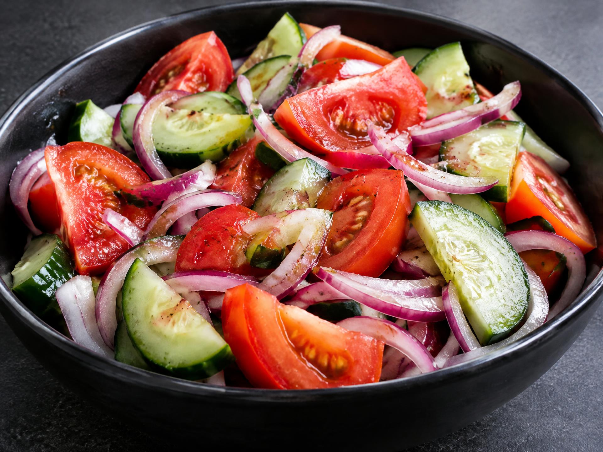 Tomato, Cucumber & Onion Salad